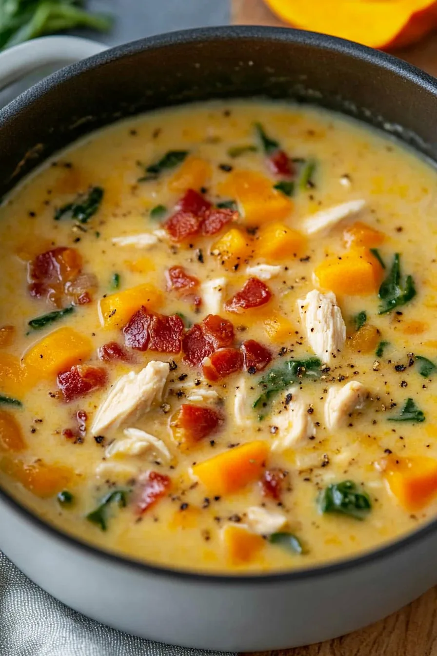 Creamy Chicken Butternut Squash Soup Recipe