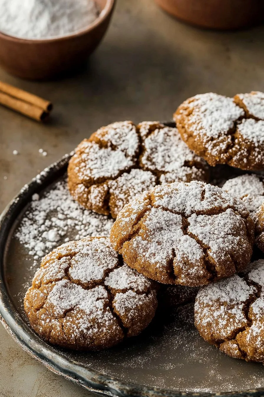 Gingerbread Molasses Crinkle Cookies Recipe