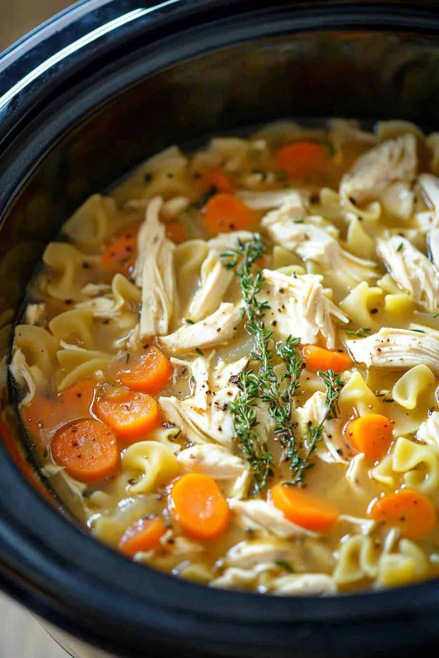 Crockpot Chicken Noodle Soup Recipe | Cozy Comfort Food