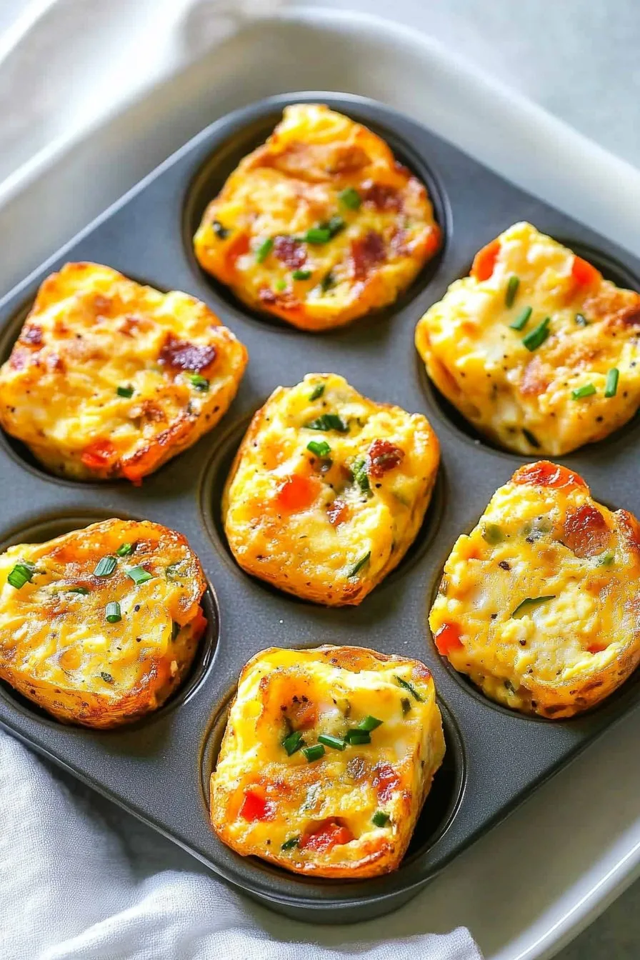 Potato Cheddar Chive Egg Bites (Better than Starbucks)