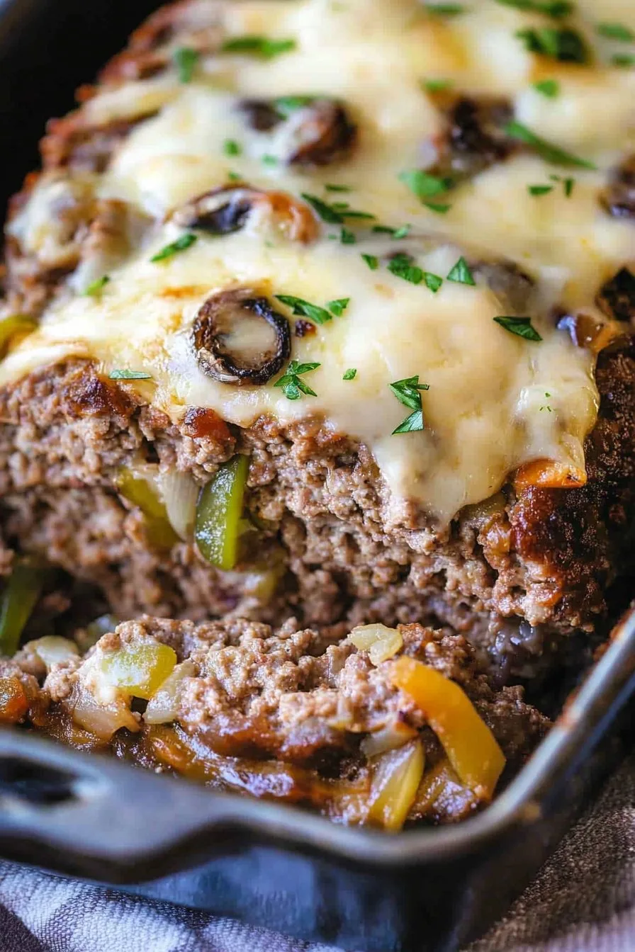 Philly Cheesesteak Meatloaf