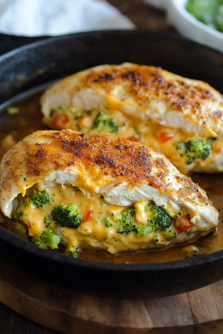 Broccoli Cheddar Stuffed Chicken Breasts