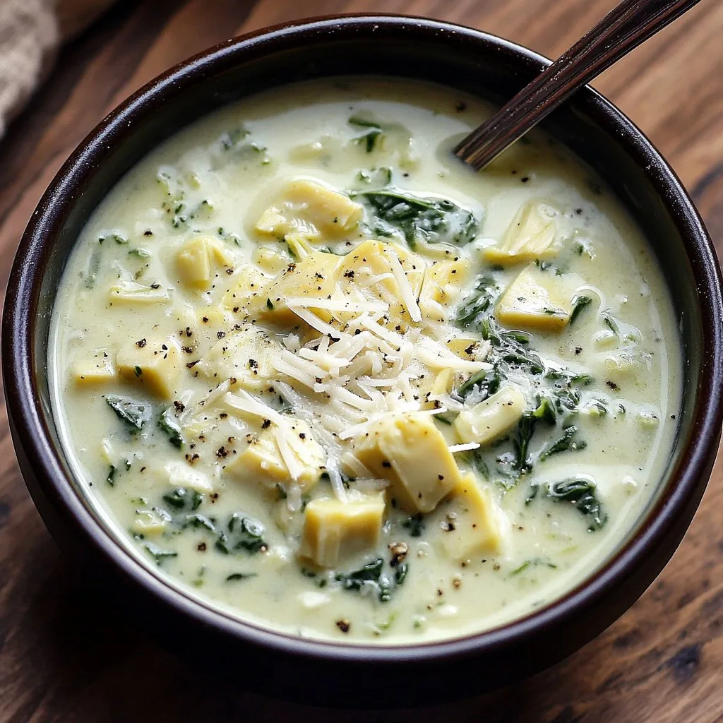 Creamy Spinach Artichoke Soup