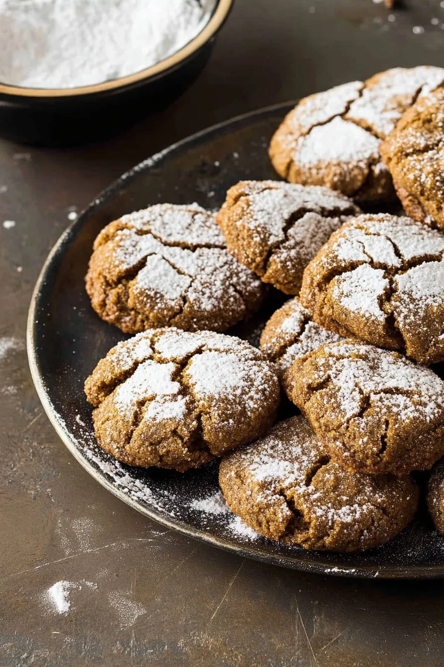 Gingerbread Molasses Crinkle Cookies Recipe