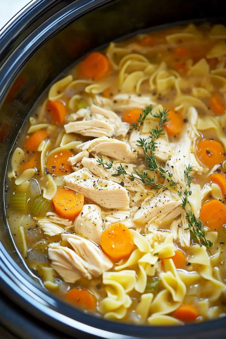 Crockpot Chicken Noodle Soup Recipe | Cozy Comfort Food