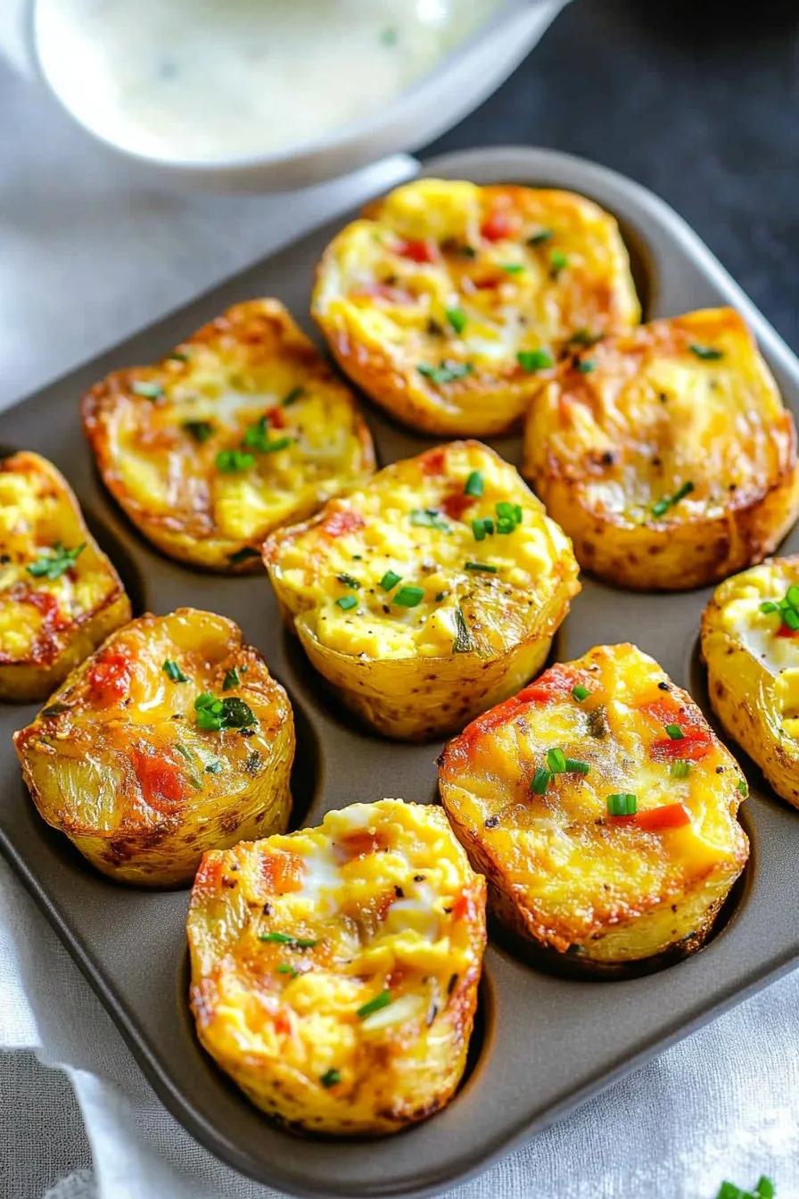 Potato Cheddar Chive Egg Bites (Better than Starbucks)