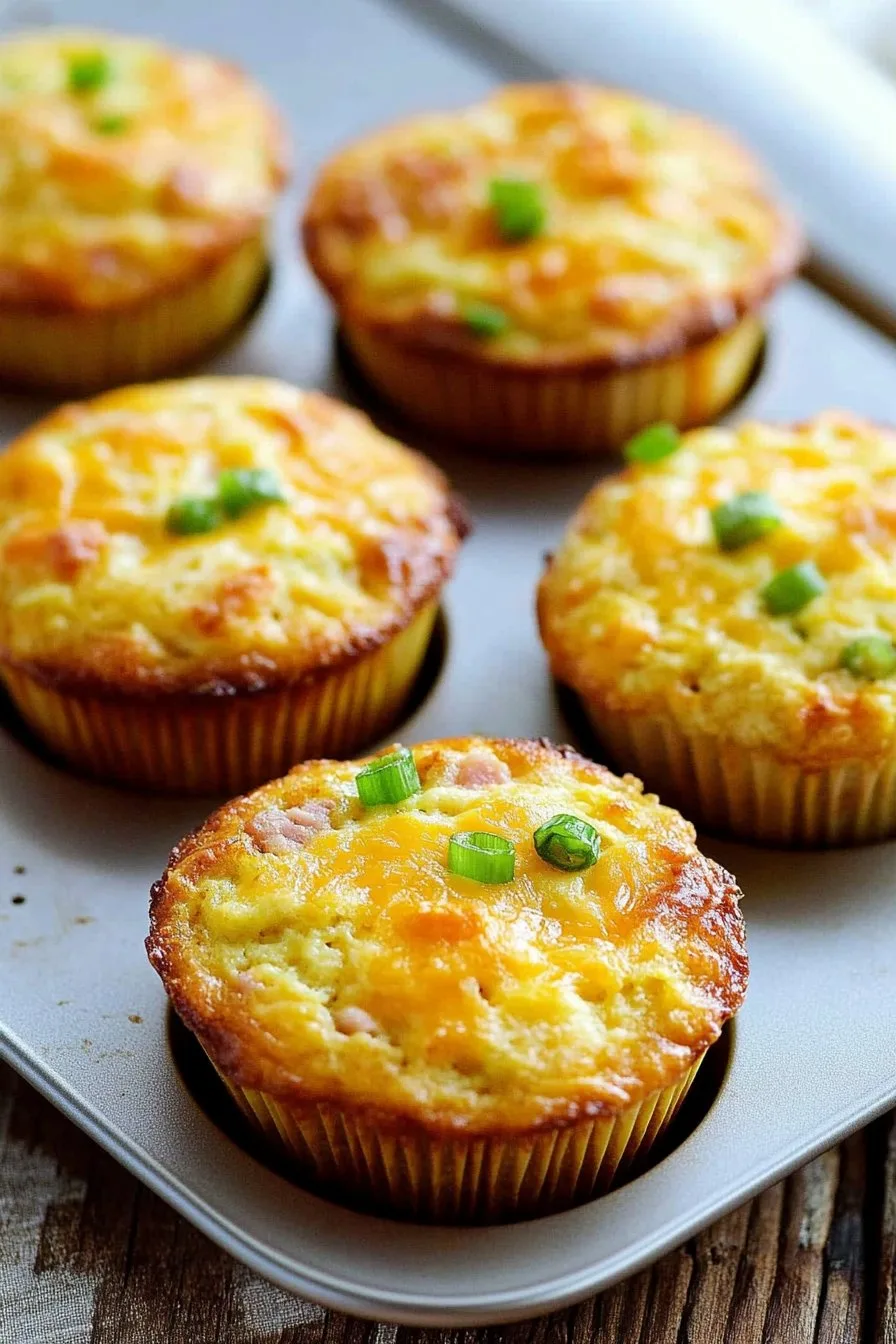 Ham and Cheddar Cottage Cheese Muffins Recipe