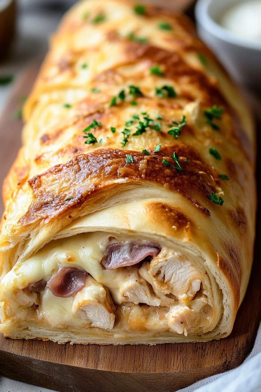 chicken cordon bleu stromboli