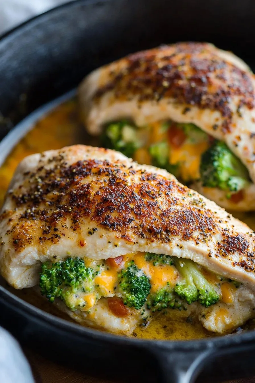 Broccoli Cheddar Stuffed Chicken Breasts