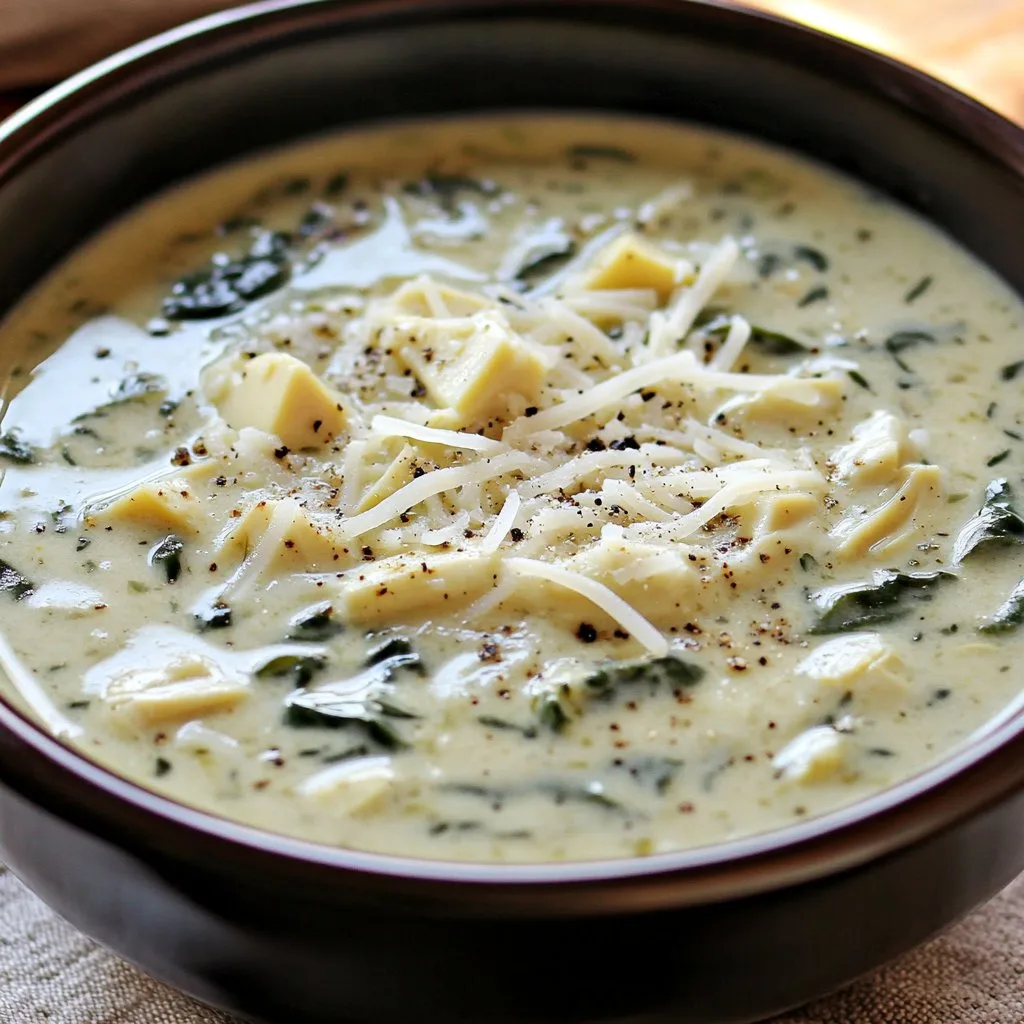 Creamy Spinach Artichoke Soup