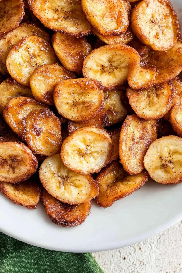 Cinnamon Sugar Air Fryer Banana Chips