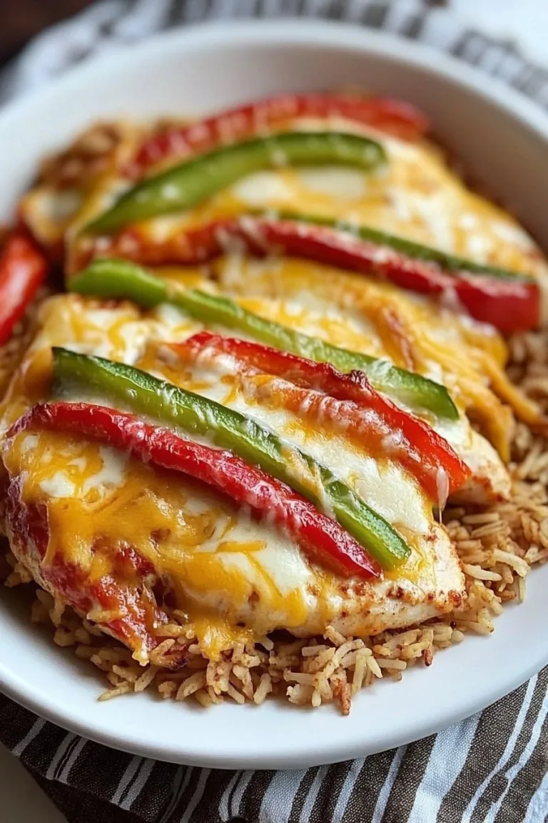 Cheesy Baked Fajita Chicken