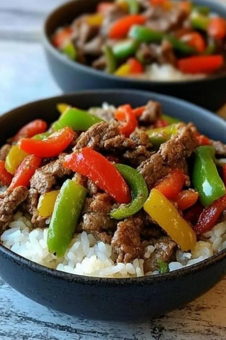 Beef and Pepper Rice Bowl