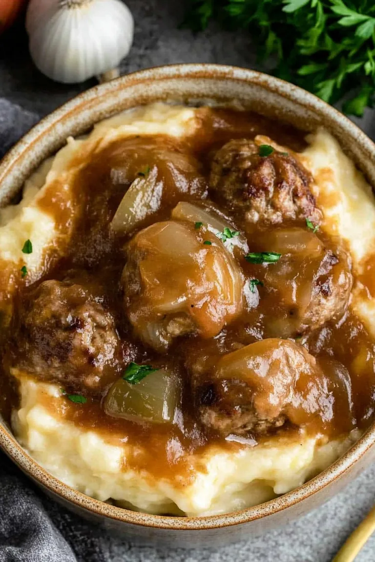 Crock Pot French Onion Beef Meatballs