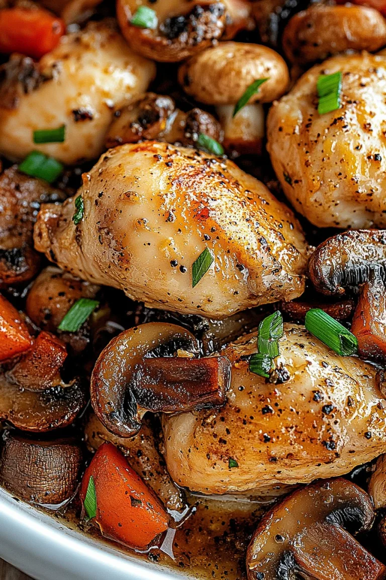 Black Pepper Chicken with Mushrooms