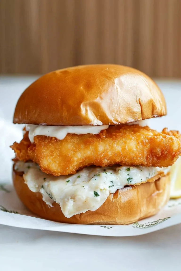 Crispy Fried Cod Fish Sandwich