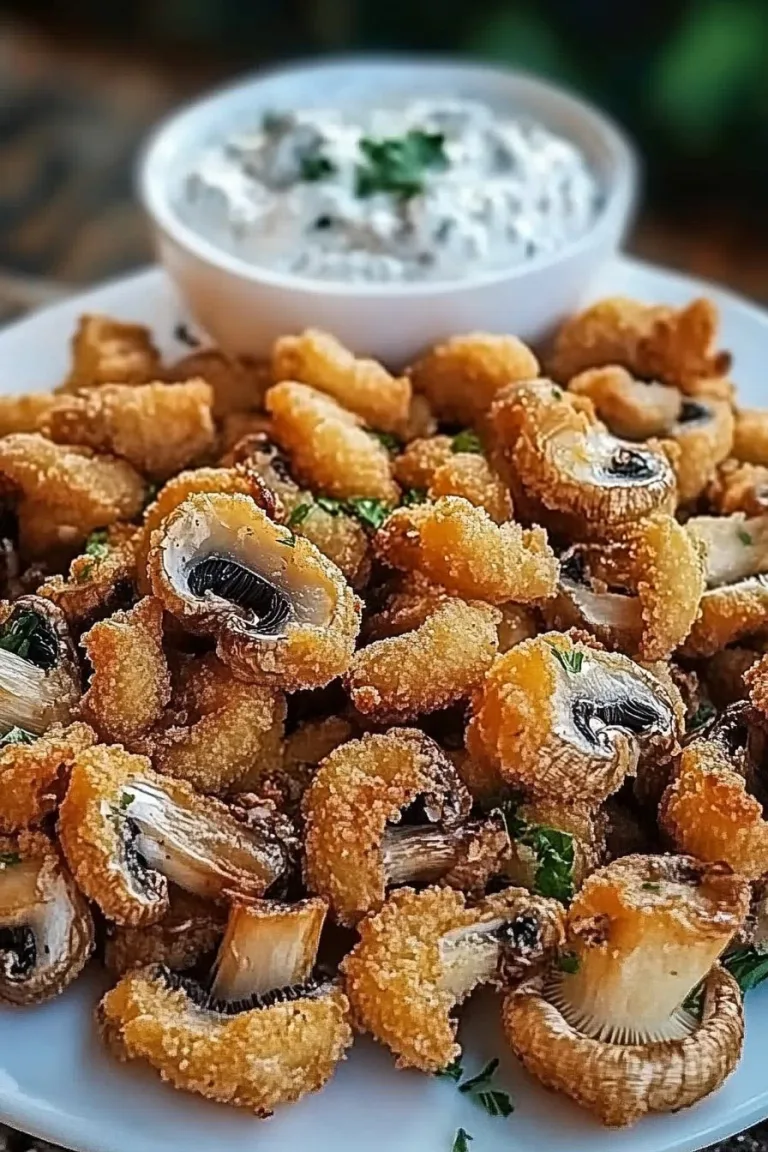 Crispy Fried Mushrooms with Cool Ranch Dip