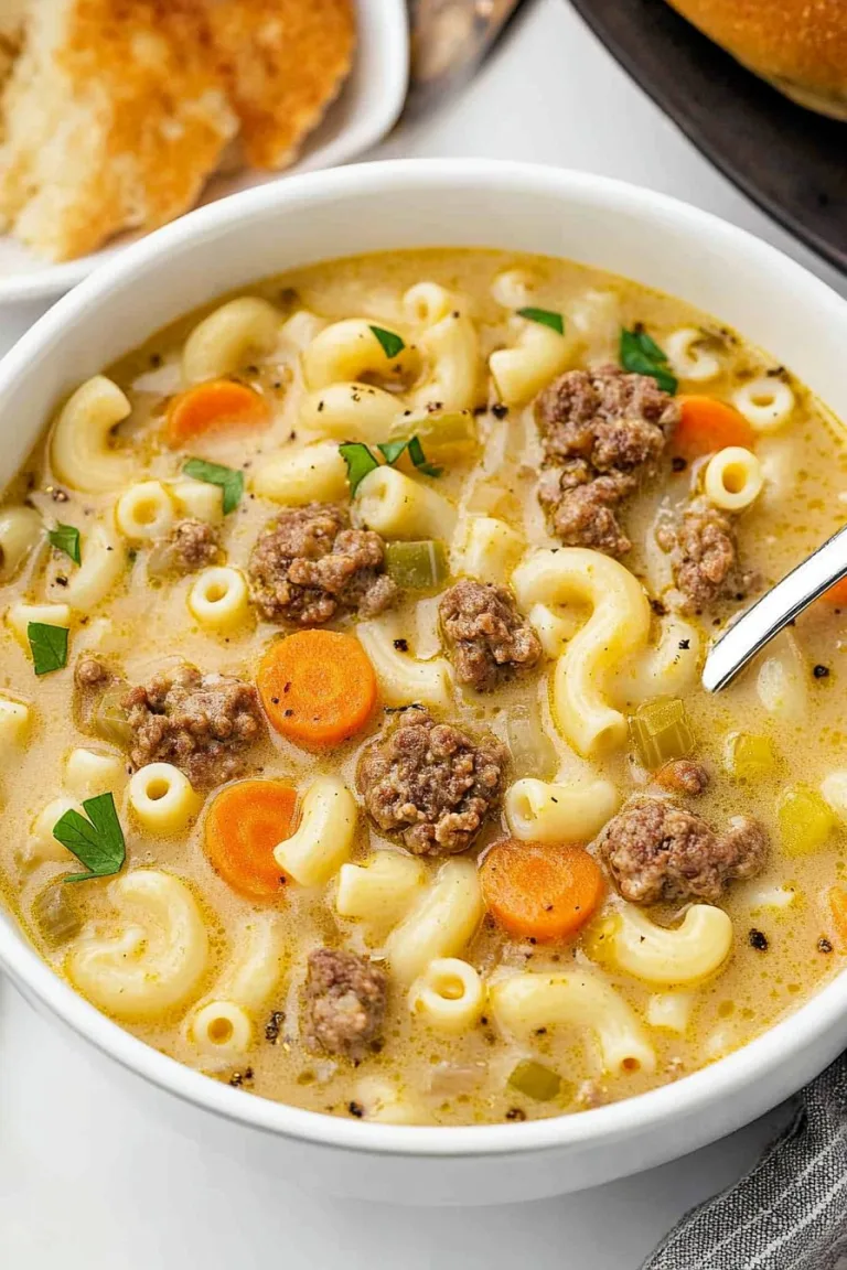 Macaroni Cheeseburger Soup Recipe