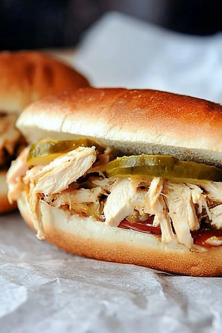 Slow Cooker Chicken Philly Sandwiches