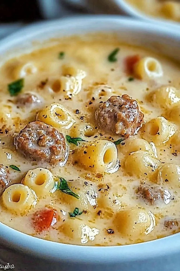 Creamy Parmesan Italian Sausage Ditalini Soup