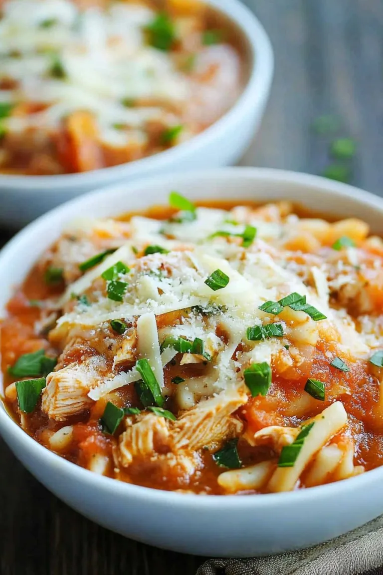 Crockpot Chicken Parmesan Soup