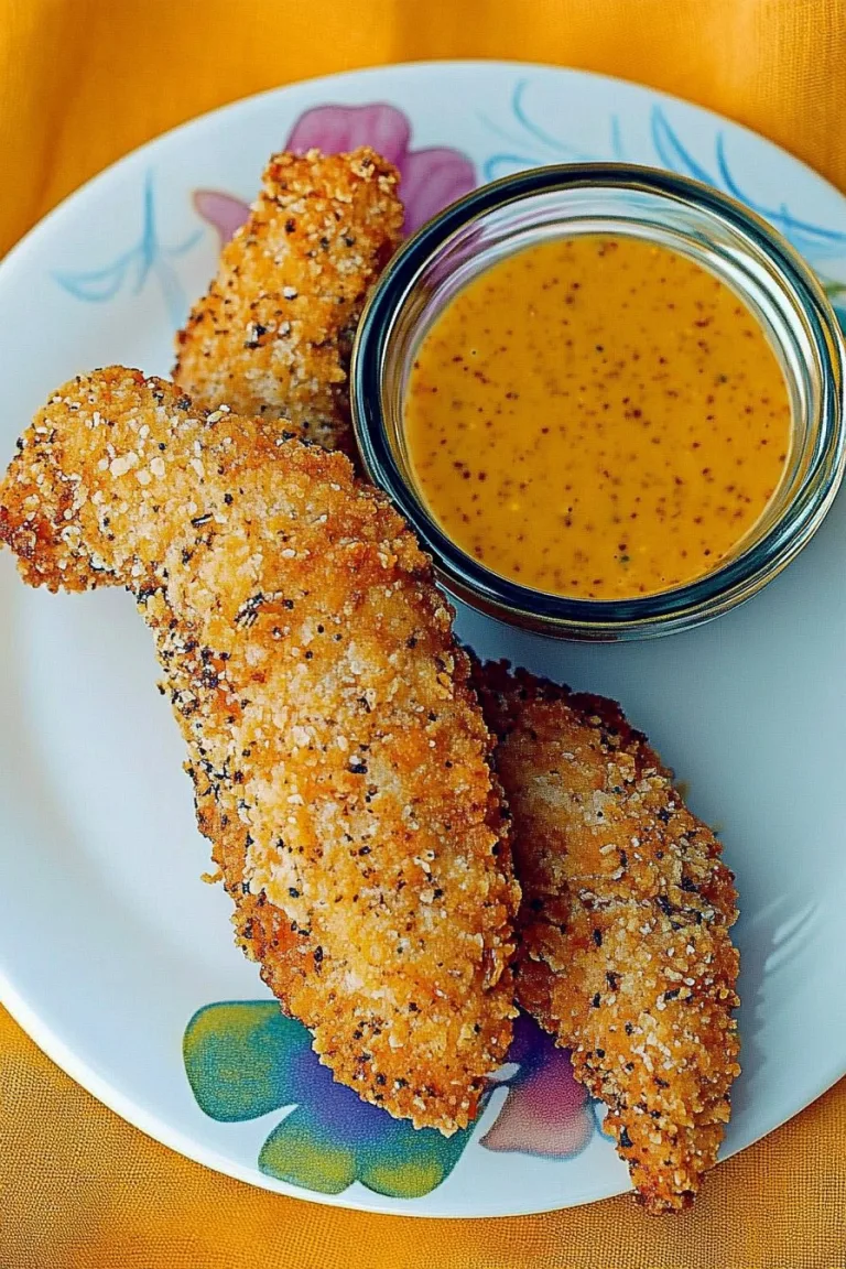 Crispy Chicken Tenders with Honey Mustard Dip