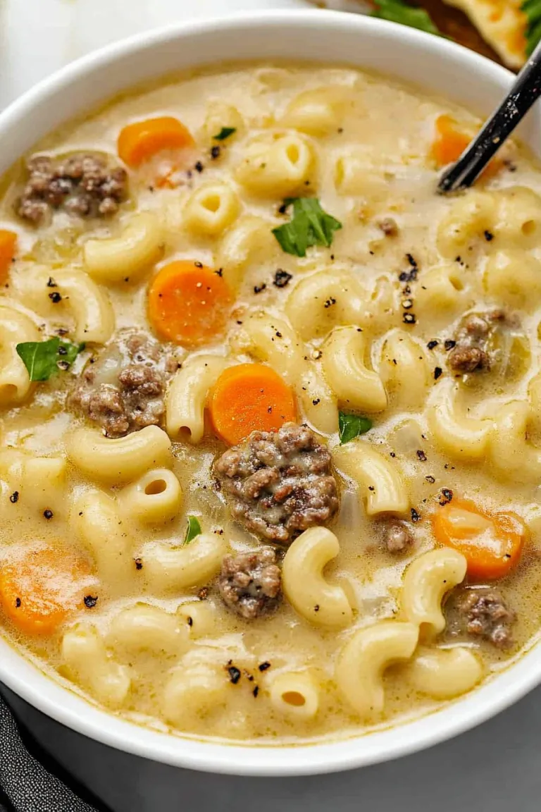 Macaroni Cheeseburger Soup