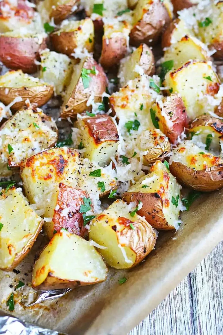 Baked Potatoes in Foil Packets with Parmesan Ranch Sauce
