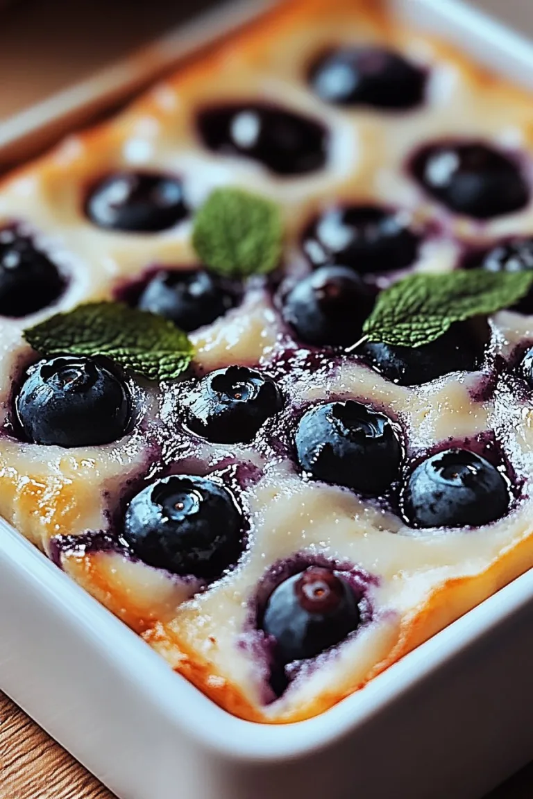 Blueberry Cottage Cheese Breakfast Bake