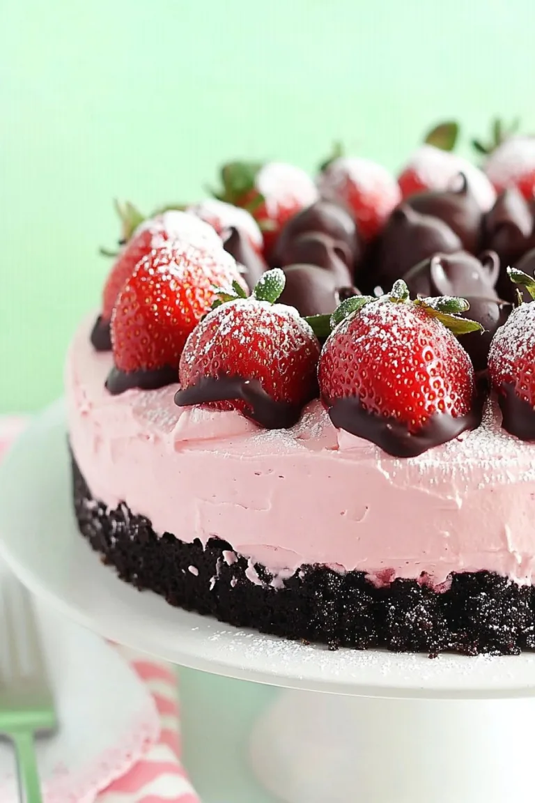 Chocolate Dipped Strawberry Cheesecake