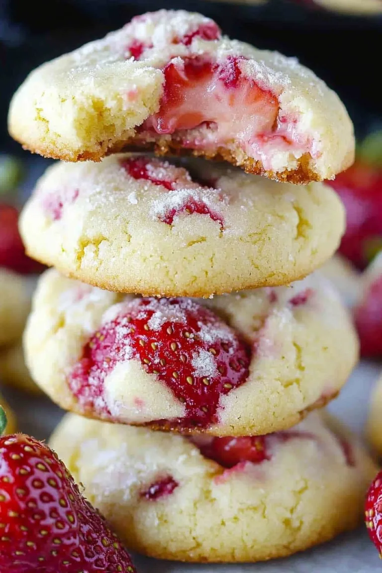 Cream Cheese Strawberry Cookies