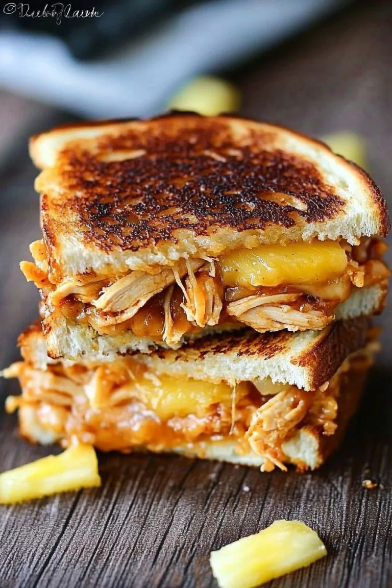 BBQ Chicken and Pineapple Grilled Cheese
