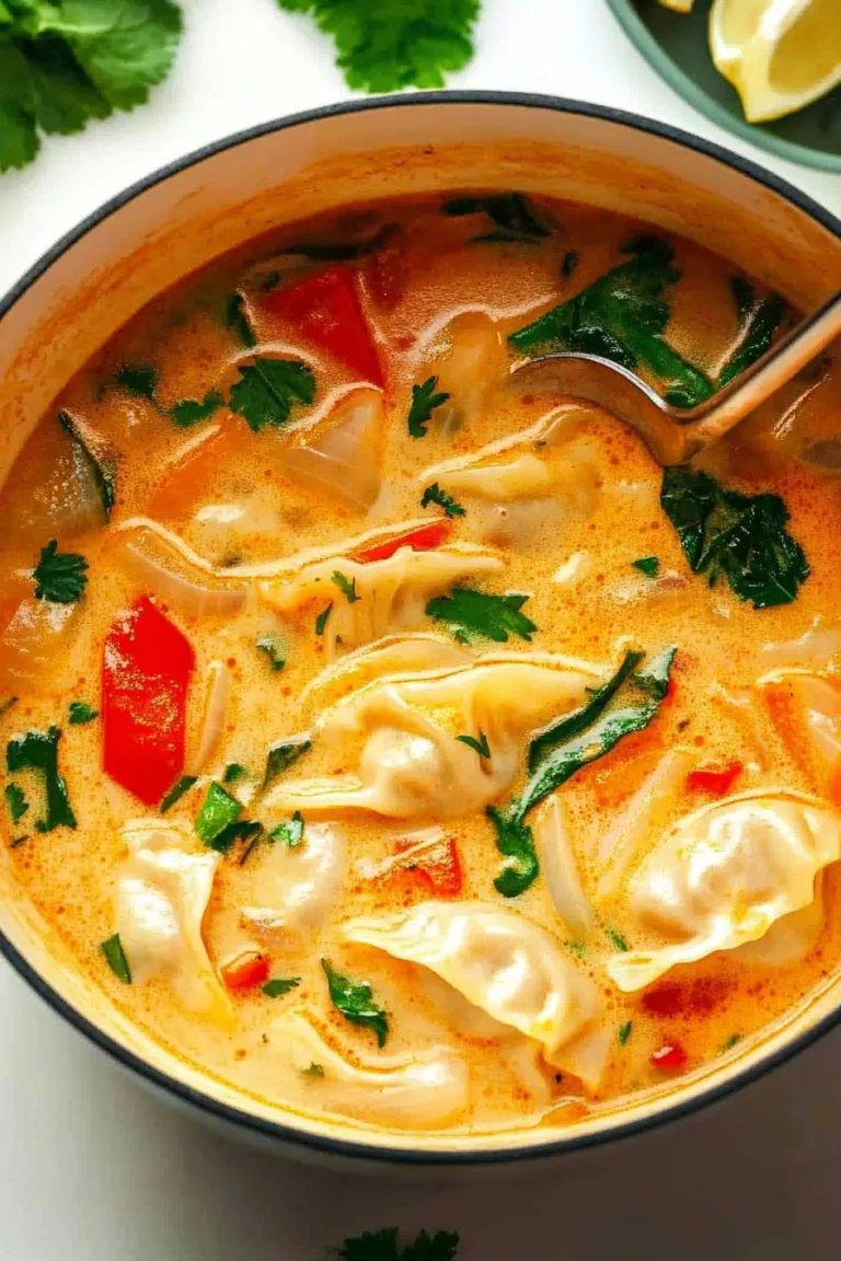 Easy Thai Red Curry Dumpling Soup Recipe