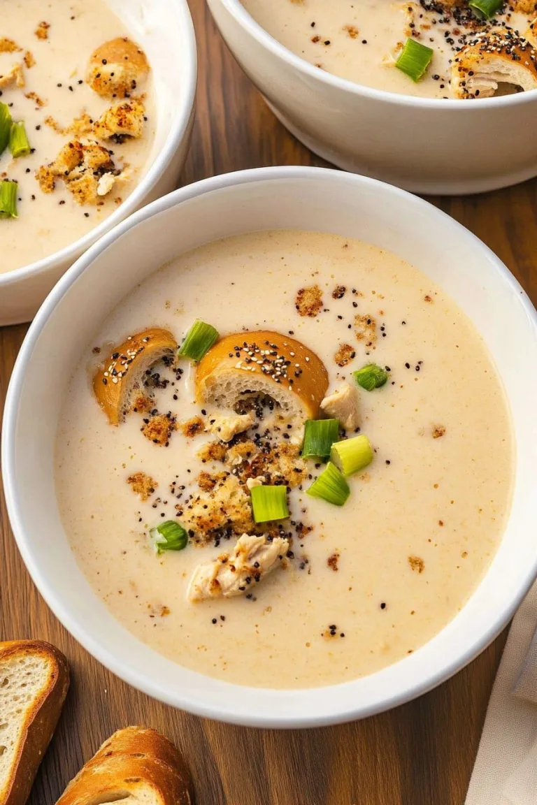 Creamy Everything Bagel Chicken Soup