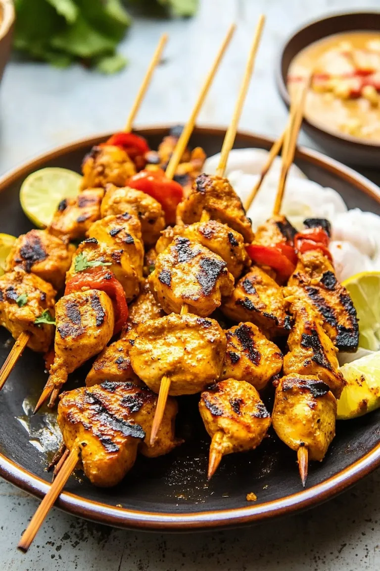 Chicken Satay with an Easy Peanut Sauce