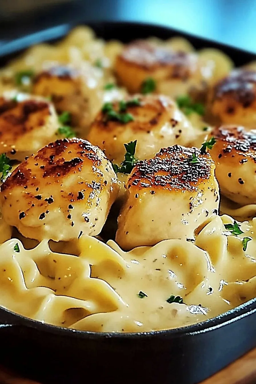 Chicken with Creamy Buttered Noodles