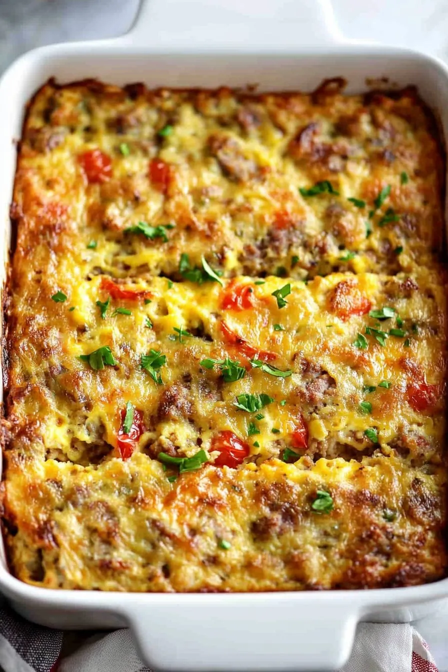 Classic Breakfast Sausage and Egg Casserole