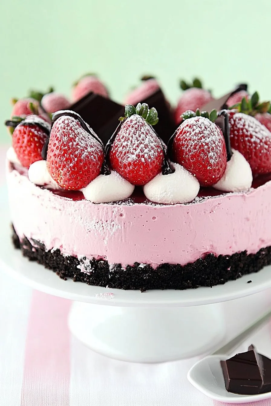 Chocolate Dipped Strawberry Cheesecake