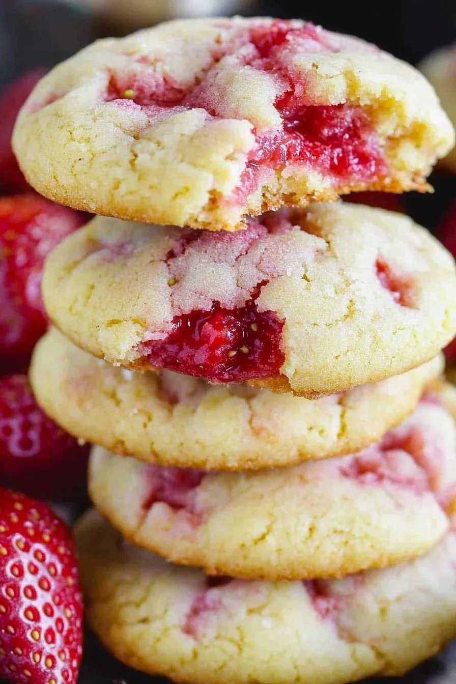 Cream Cheese Strawberry Cookies