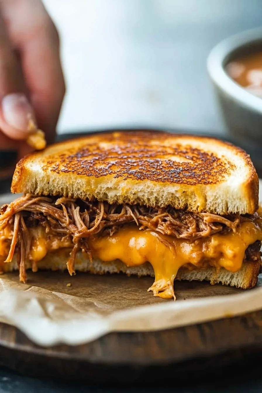 Pulled Pork Grilled Cheese Sandwich