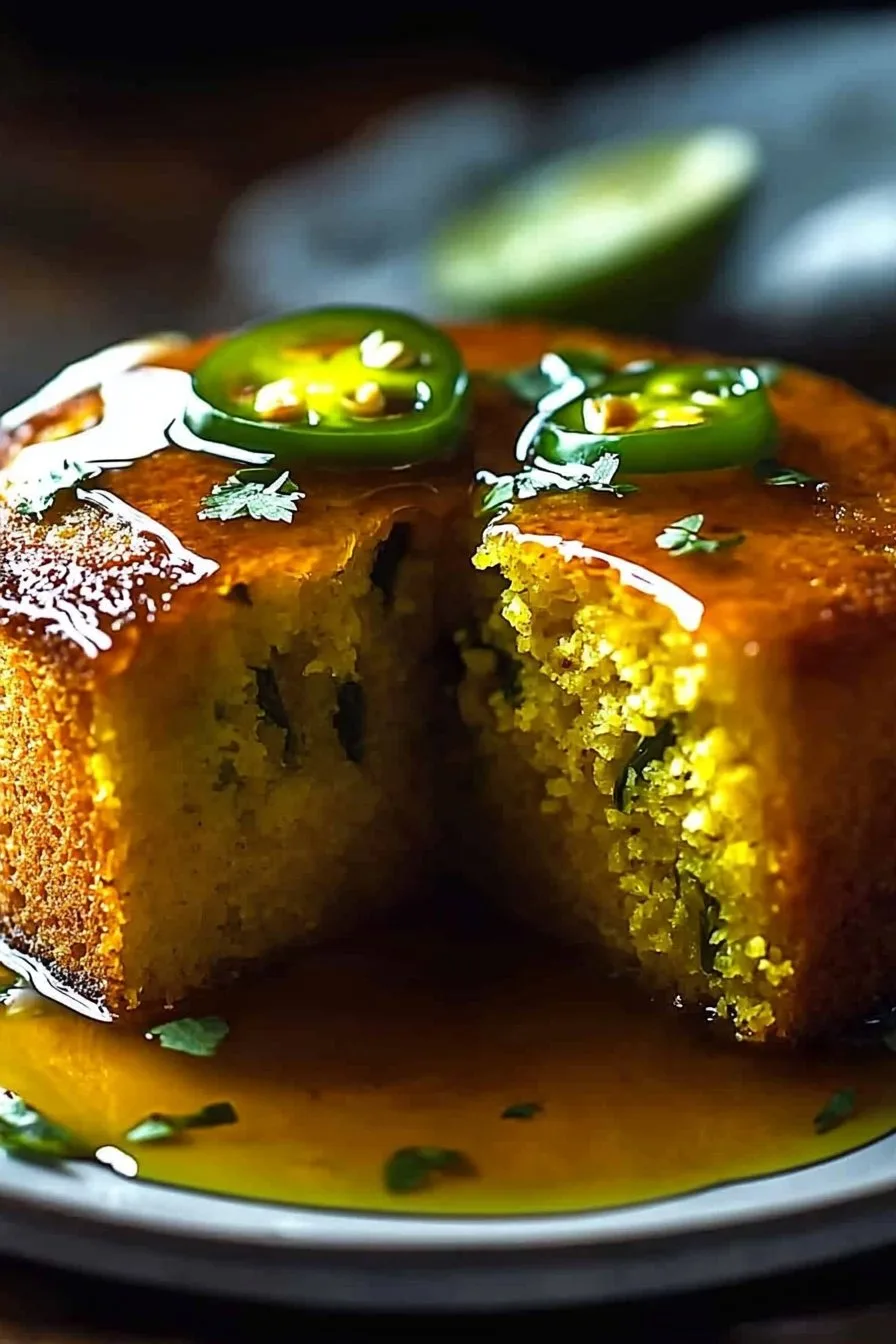 Jalapeño Cornbread with Lime Honey Glaze