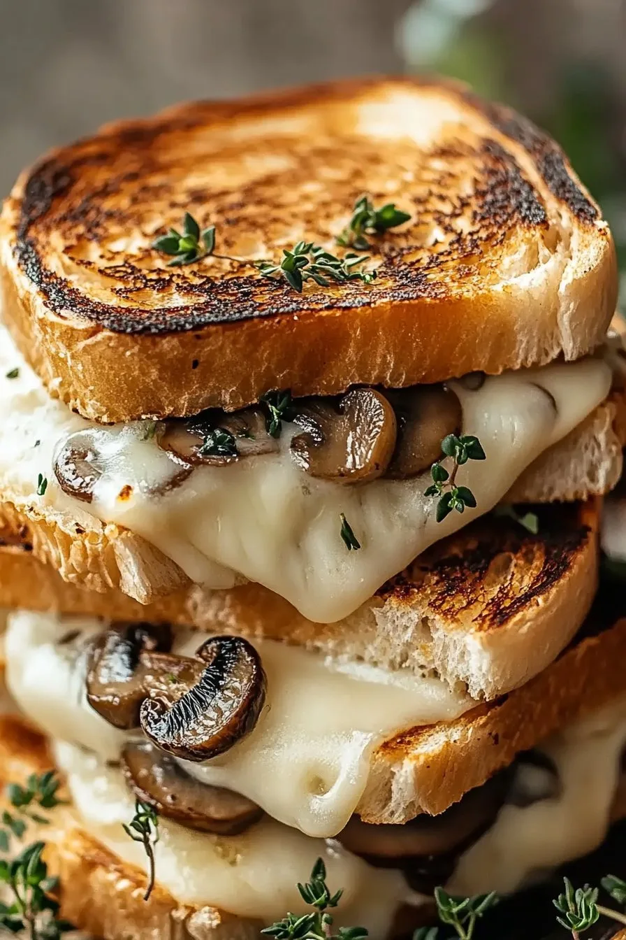 Garlic Mushroom Grilled Cheese
