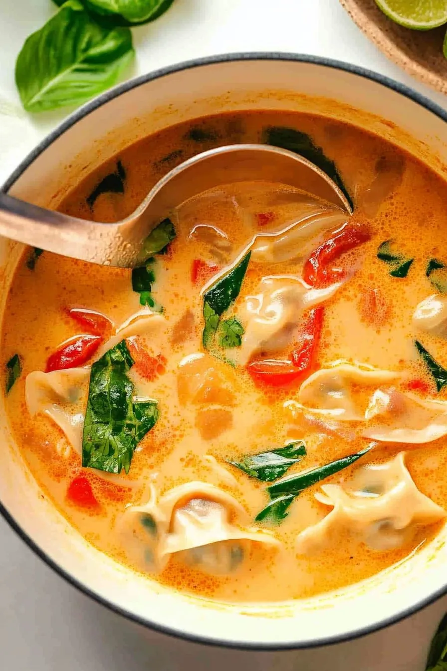 Easy Thai Red Curry Dumpling Soup Recipe