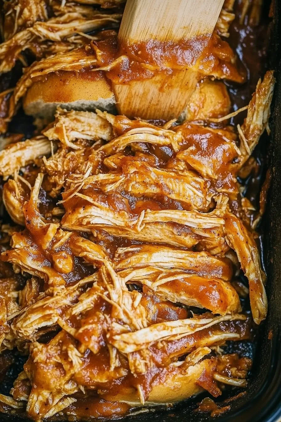 Crockpot BBQ Chicken Sandwiches