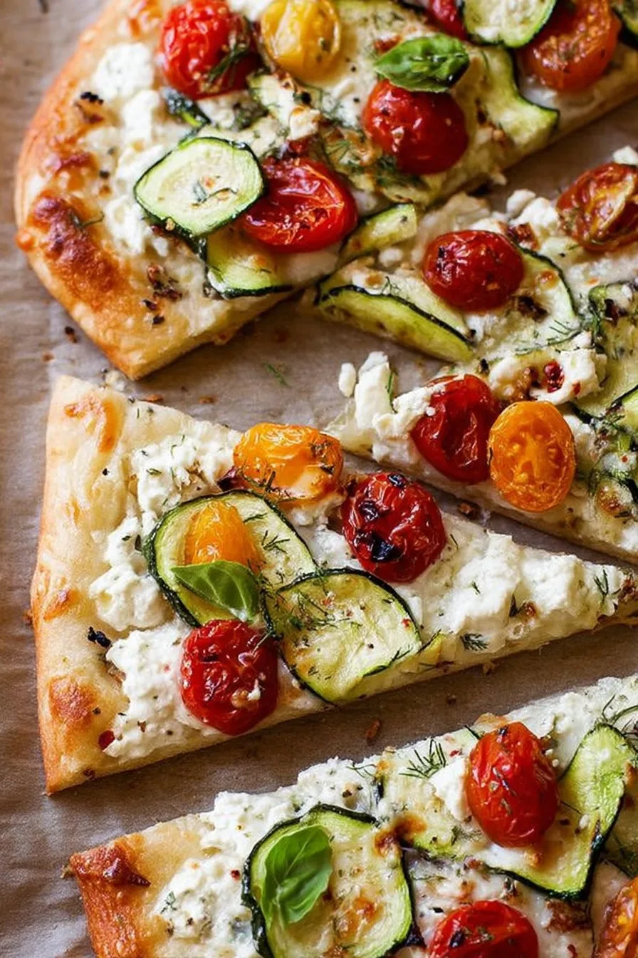 Zucchini & Herbed Ricotta Flatbread