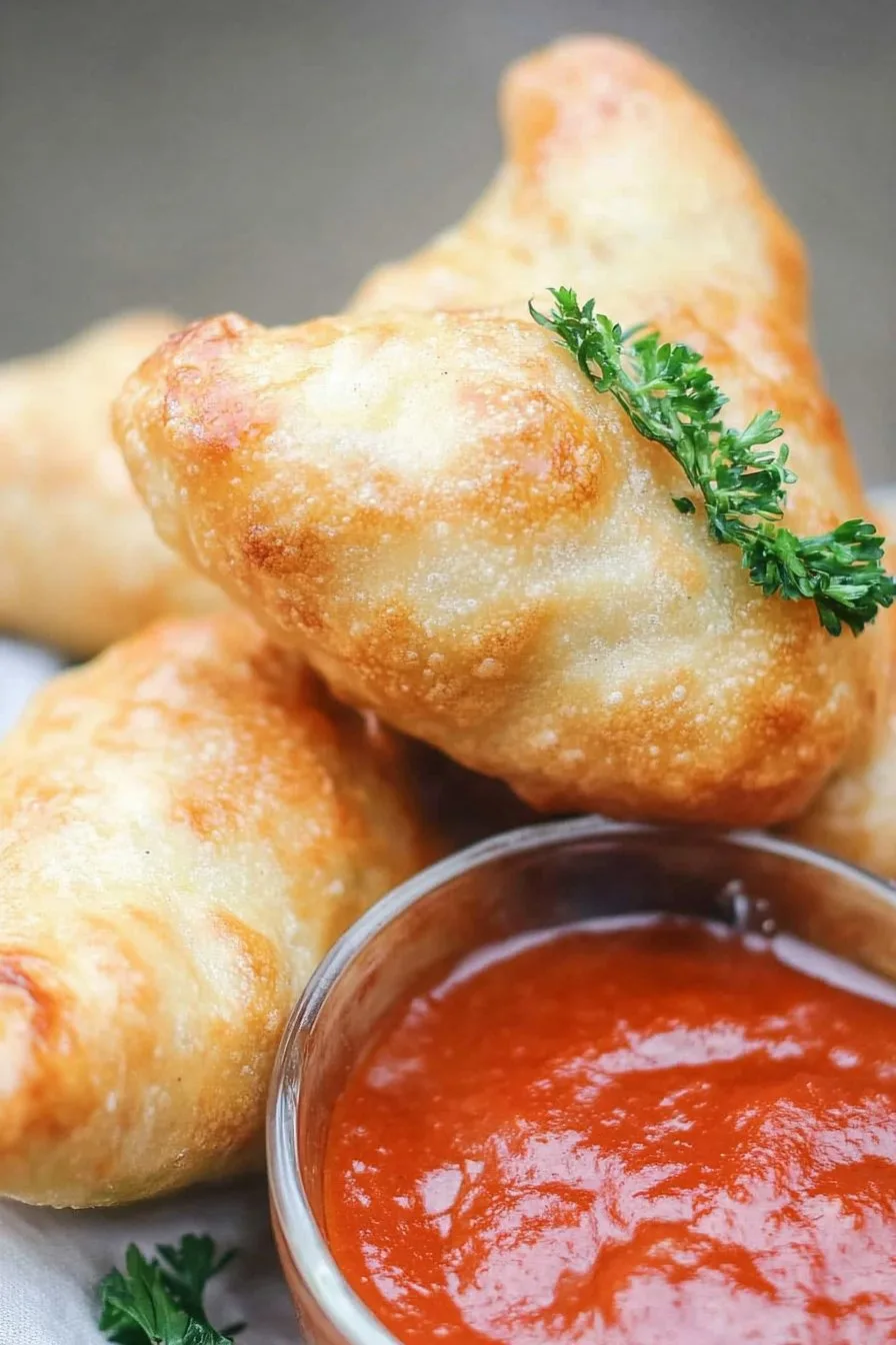 Chicken Alfredo Air Fryer Calzones