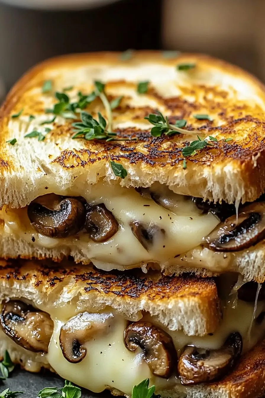 Garlic Mushroom Grilled Cheese