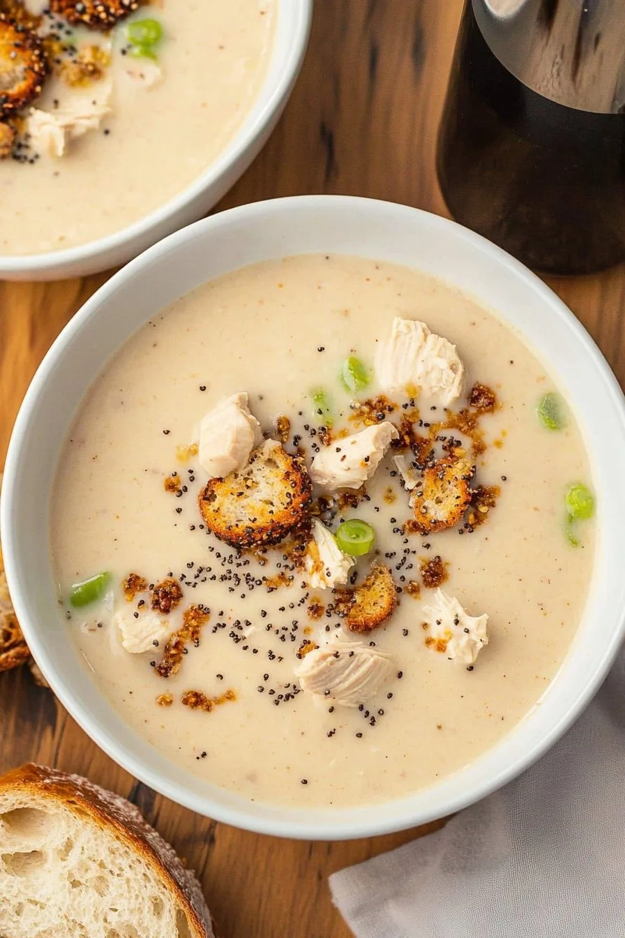Creamy Everything Bagel Chicken Soup