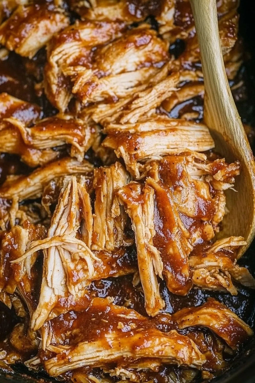 Crockpot BBQ Chicken Sandwiches