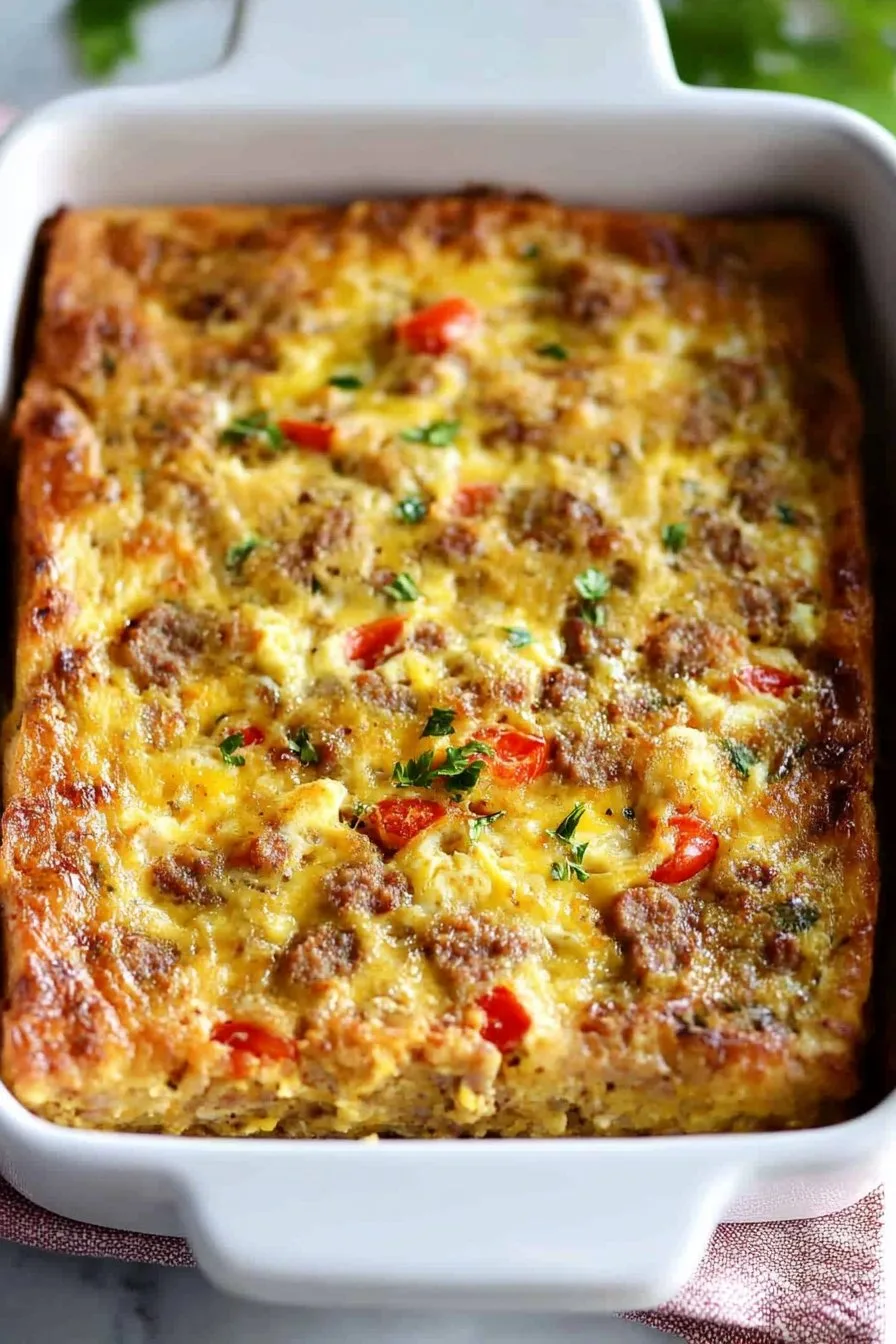 Classic Breakfast Sausage and Egg Casserole